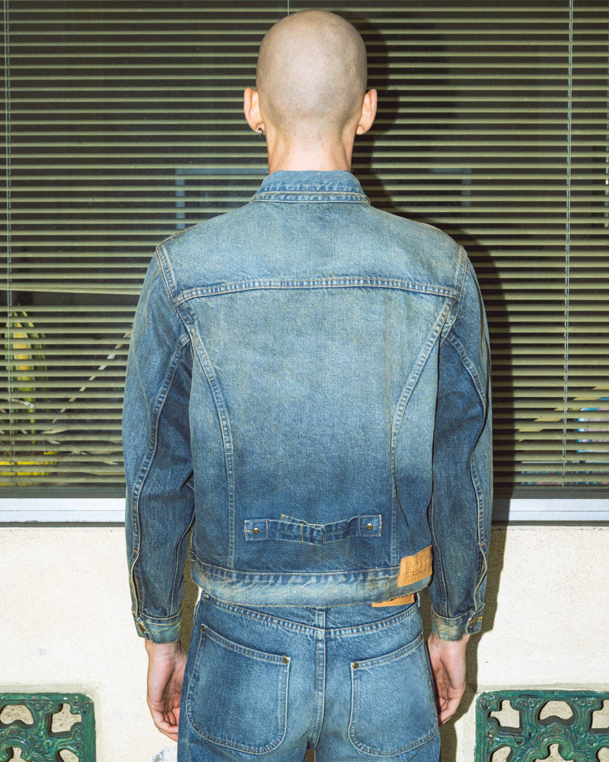 14.75oz Denim Trucker Jacket - Washed Indigo - Image 6