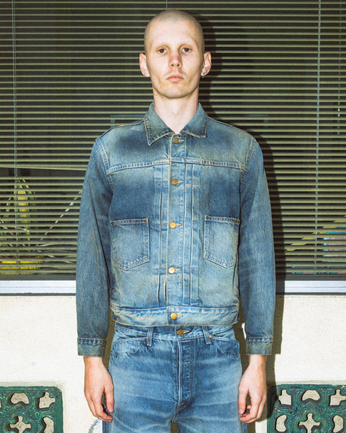 14.75oz Denim Trucker Jacket - Washed Indigo - Image 7