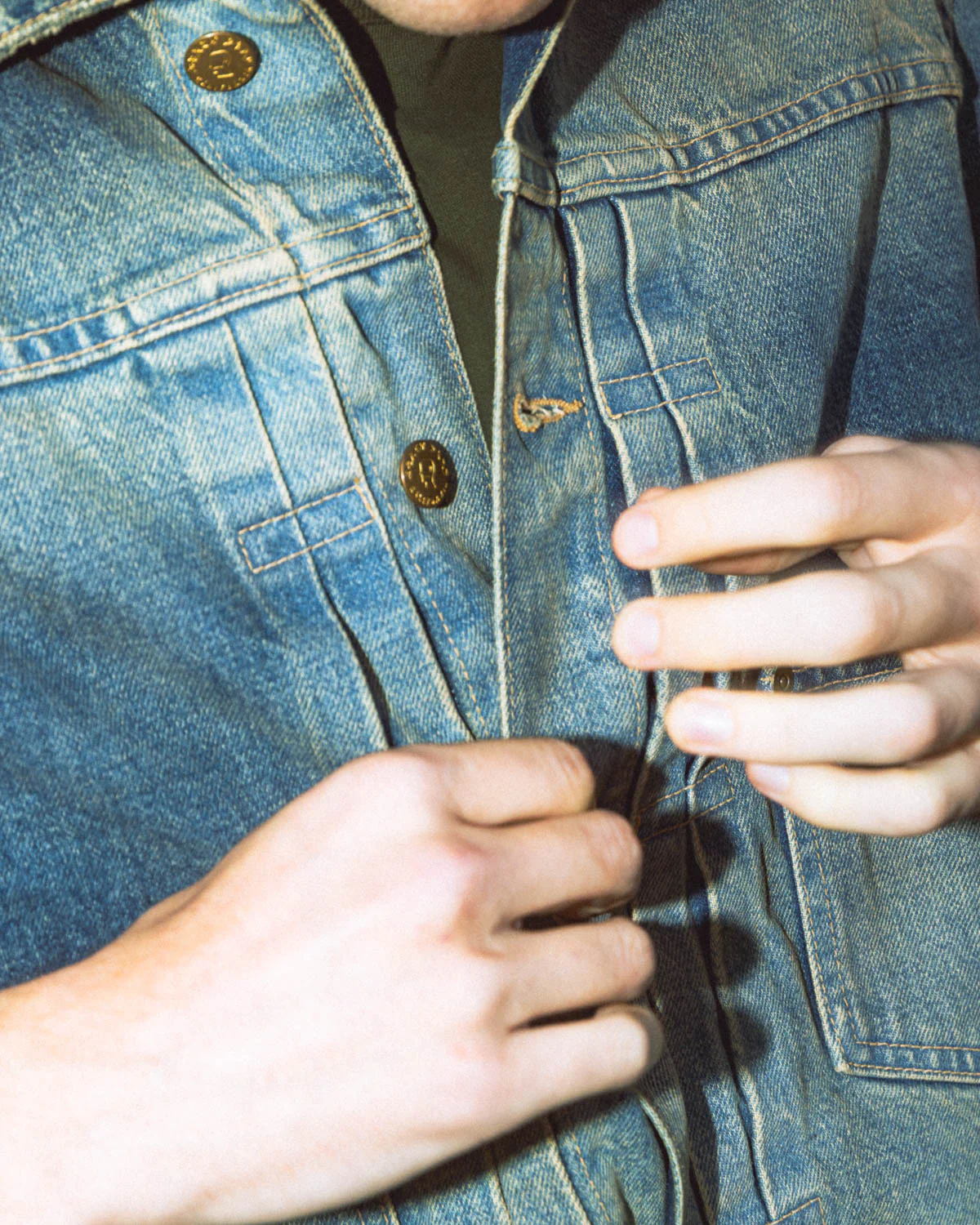 14.75oz Denim Trucker Jacket - Washed Indigo - Image 8