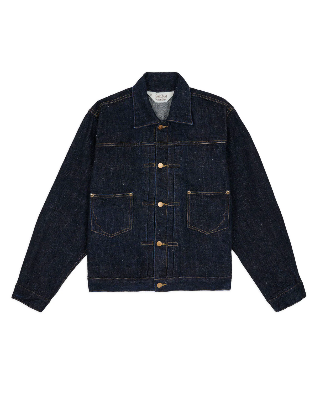 15.5oz Selvedge Denim Trucker Jacket - Rinsed Indigo