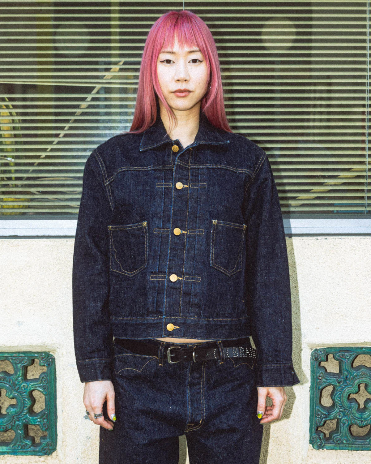 15.5oz Selvedge Denim Trucker Jacket - Rinsed Indigo - Image 9