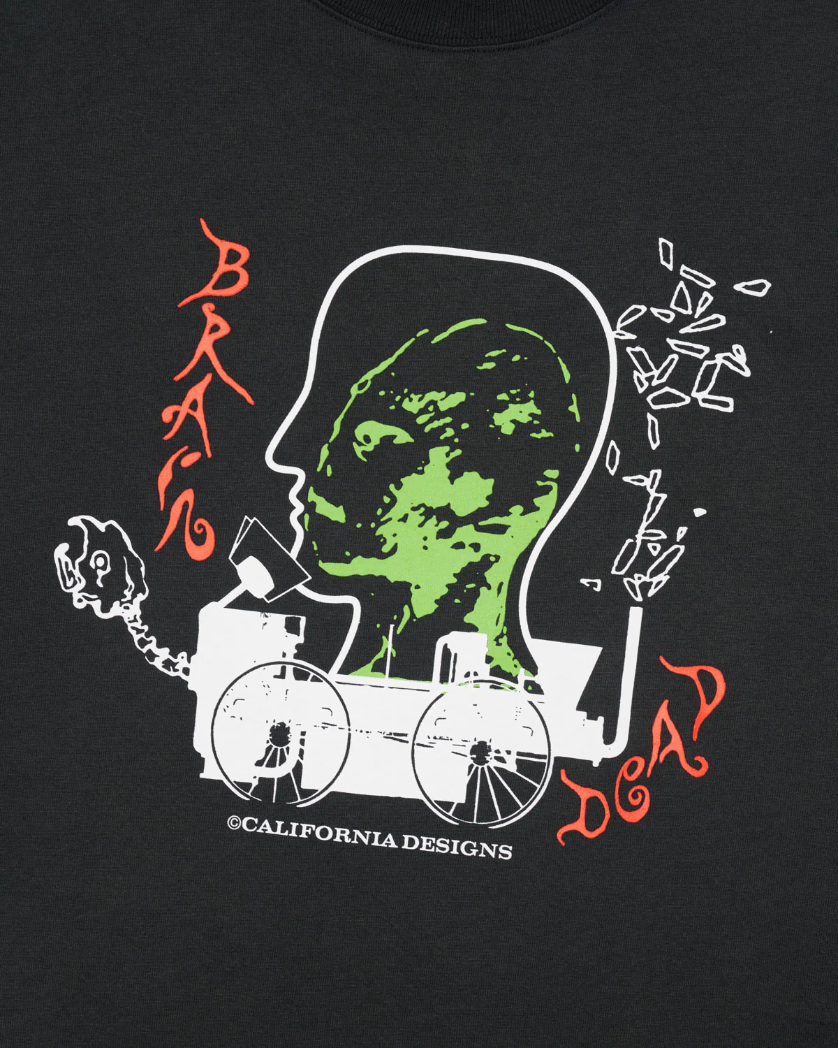 Alien Tractor T-shirt - Washed Black - Image 2