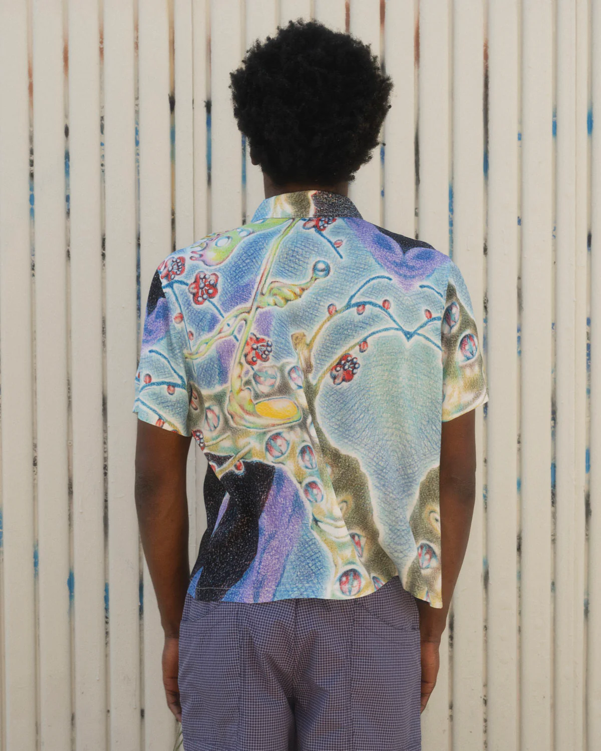 Aspen Eyes Short Sleeve Button Up Shirt - Blue Multi - Image 2