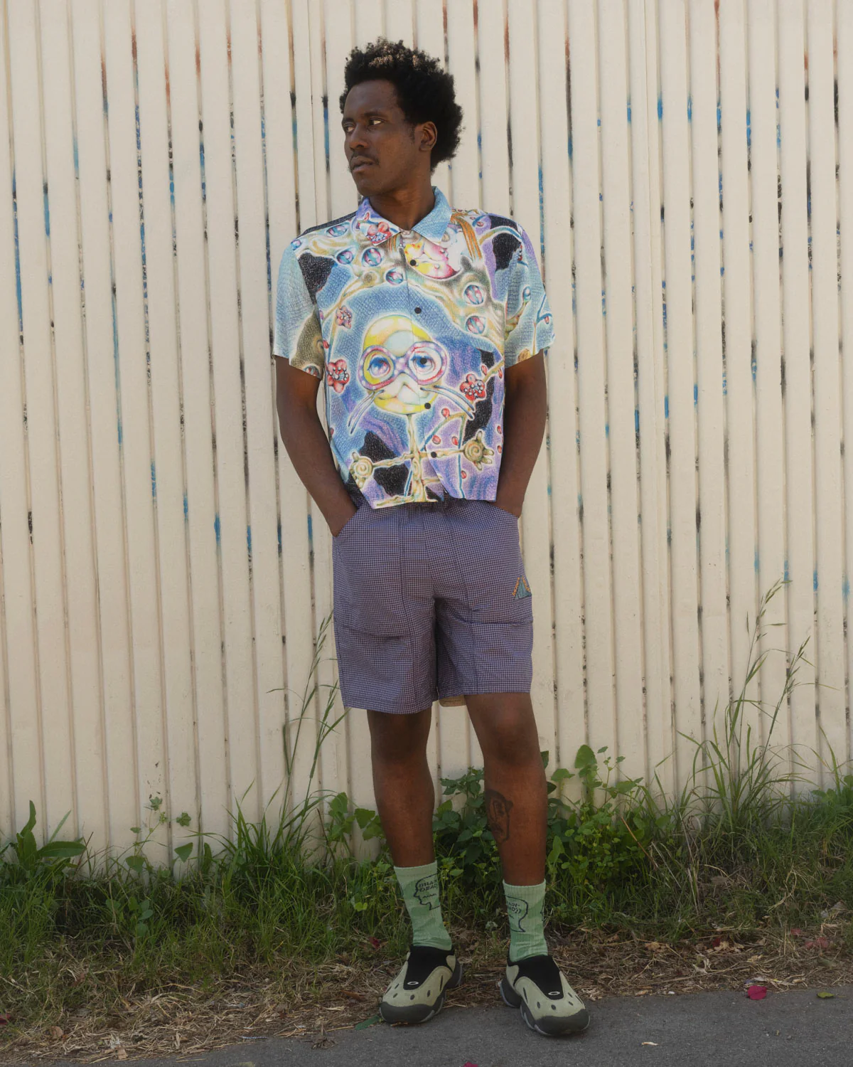 Aspen Eyes Short Sleeve Button Up Shirt - Blue Multi - Image 5