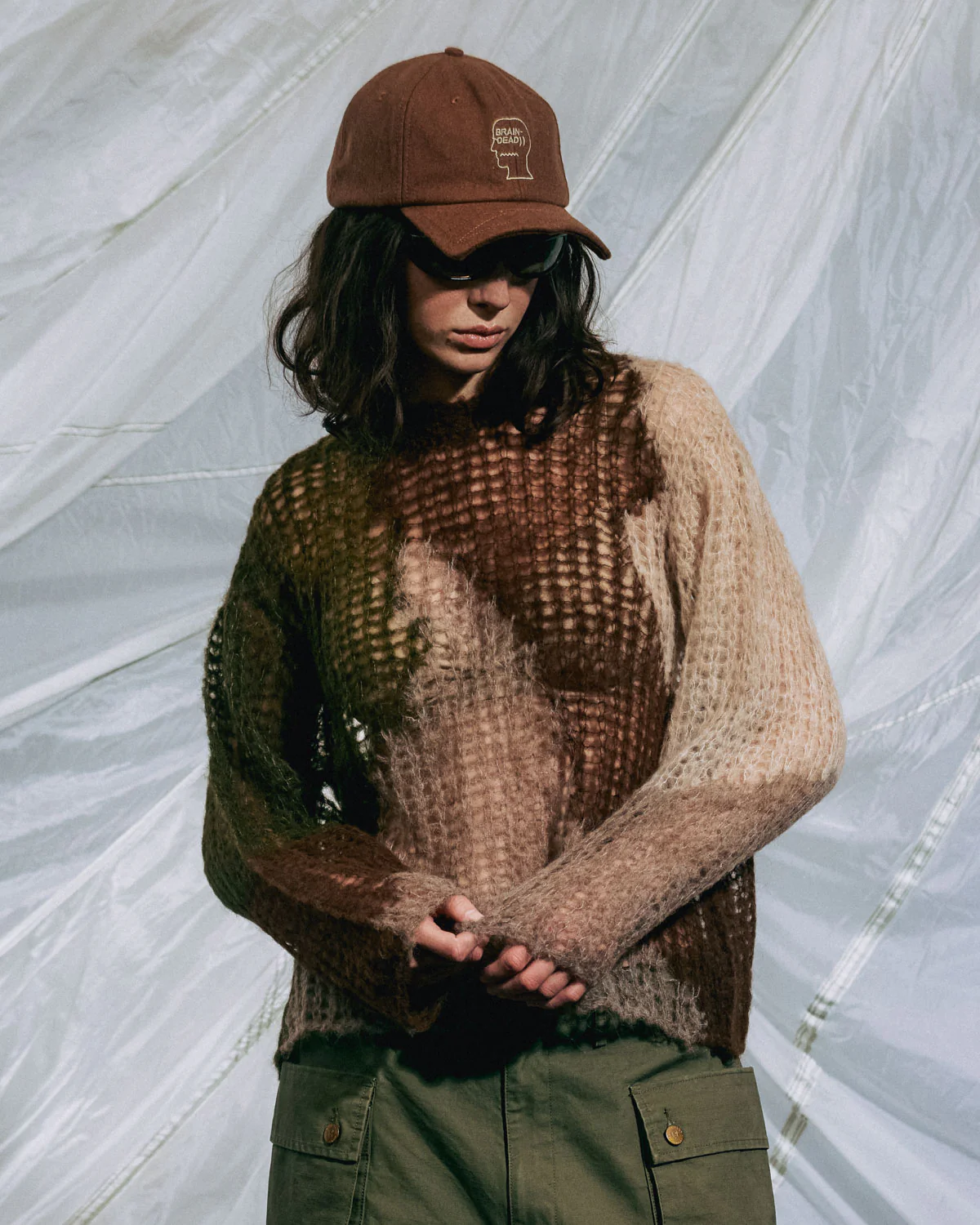 Batwing Logohead Flannel Hat - Brown - Image 2
