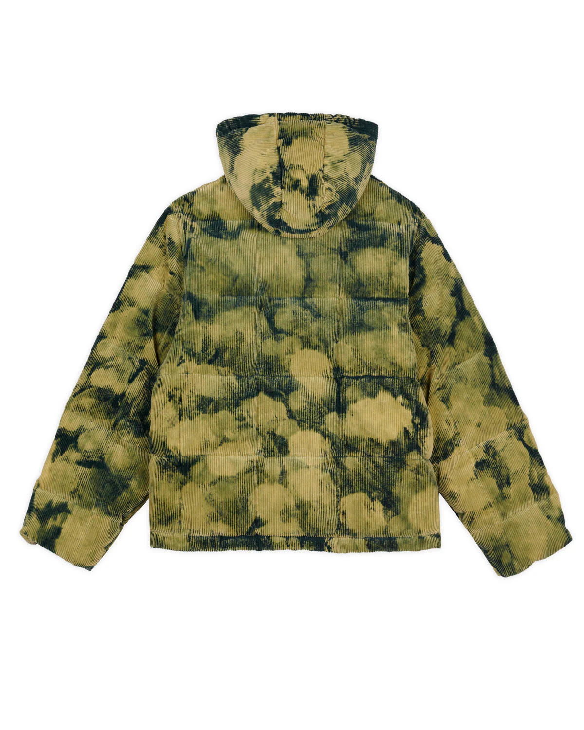 Bleach Dyed Dimension Puffer Jacket - Olive - Image 3