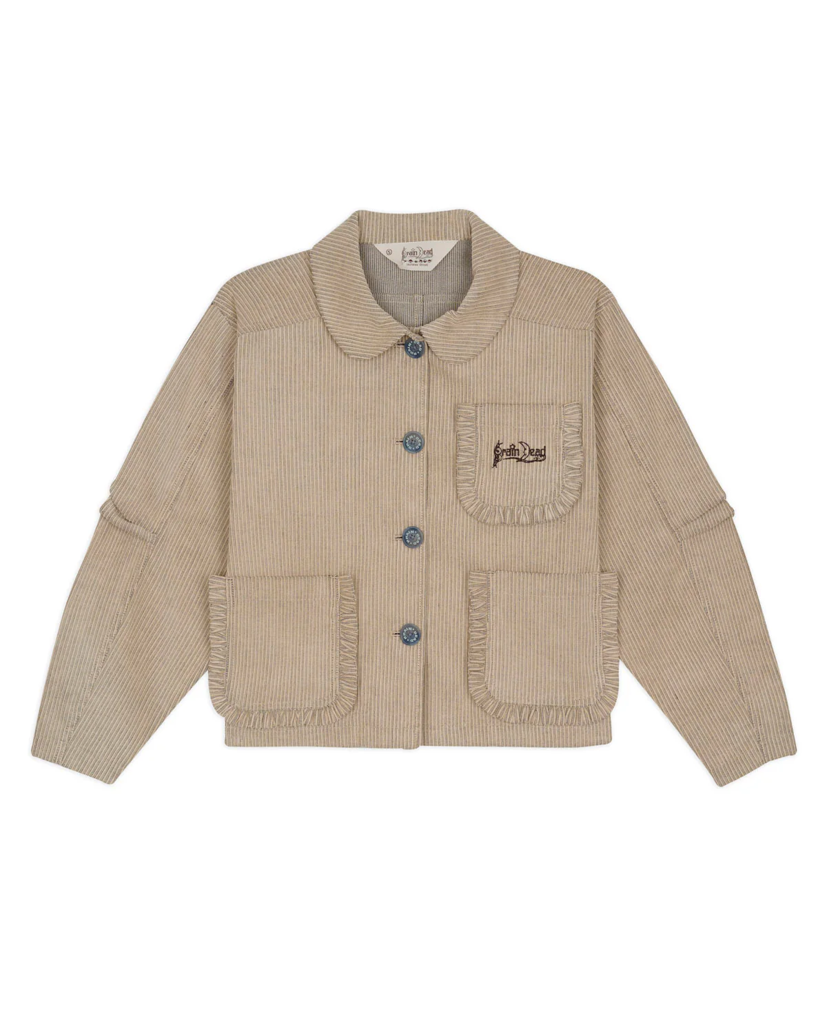 Boxy Ruffle Jacket - Natural