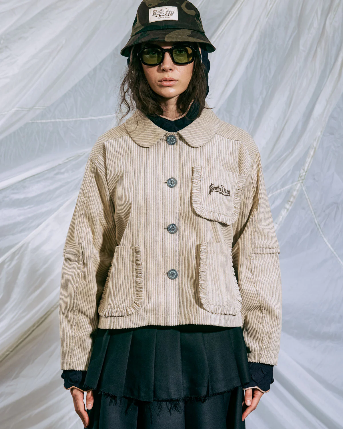 Boxy Ruffle Jacket - Natural - Image 2