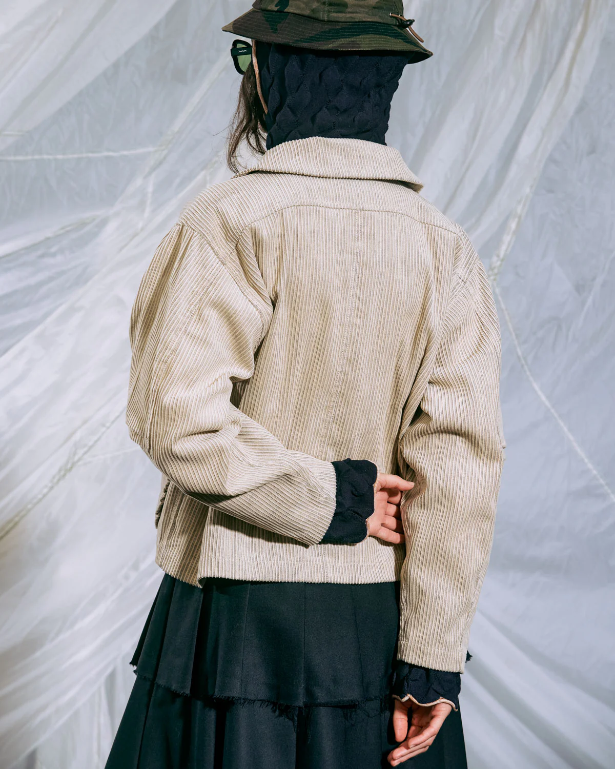 Boxy Ruffle Jacket - Natural - Image 7