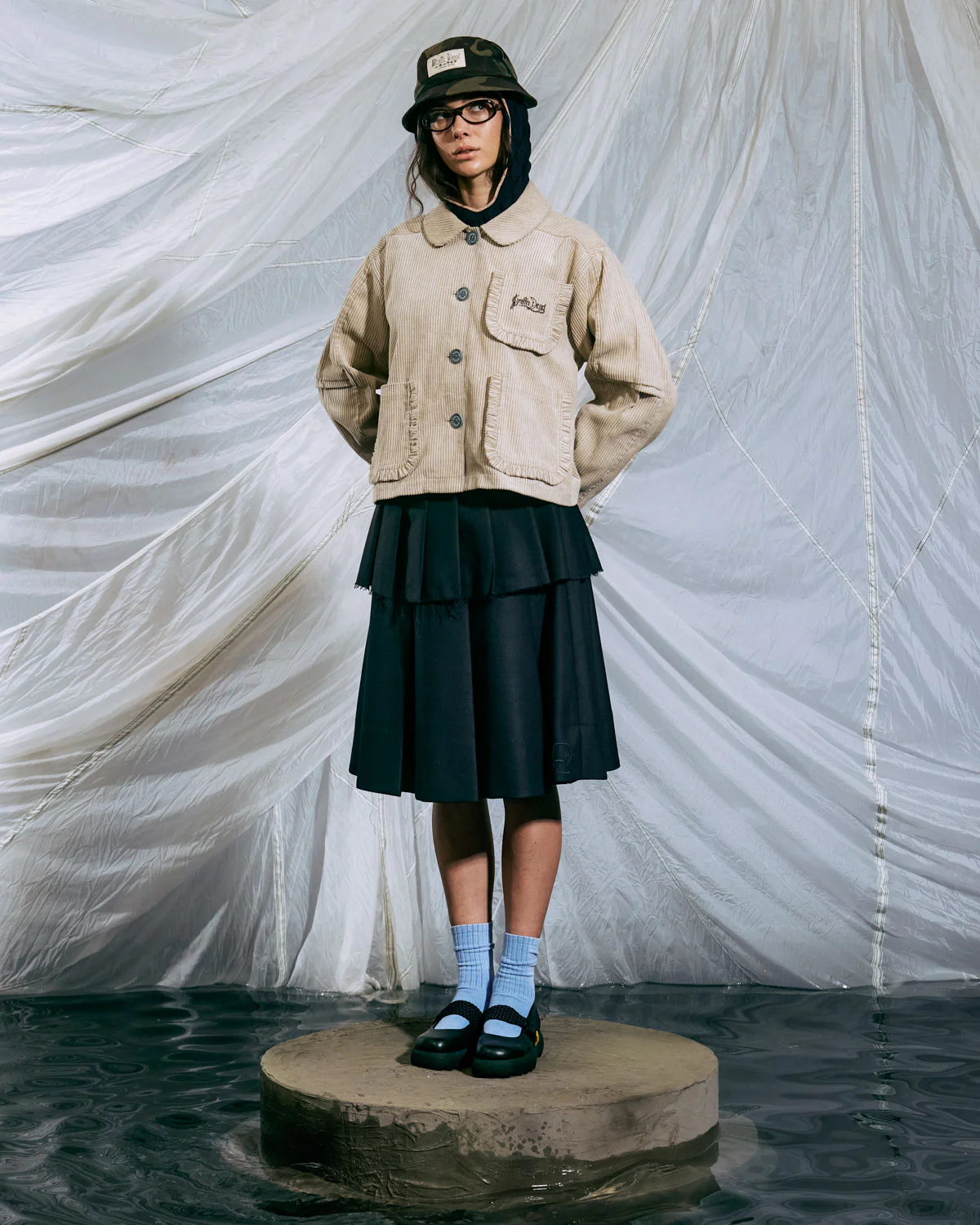 Boxy Ruffle Jacket - Natural - Image 9