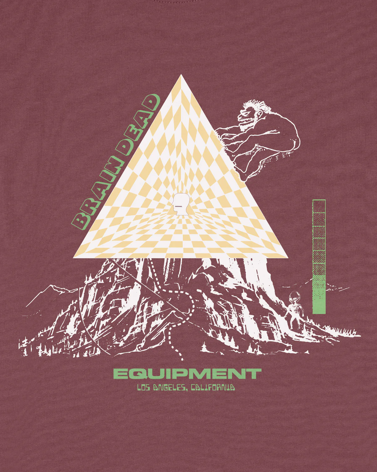 Brain Dead Equipment 4D Elevation T-shirt - Wild Ginger - Image 2