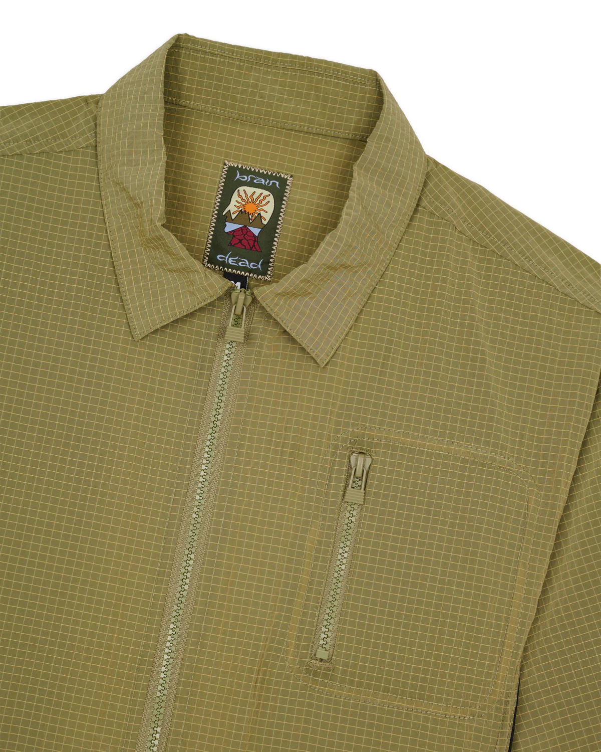 Brain Dead Equipment Hitting Shirt - Dusky Green - Image 2