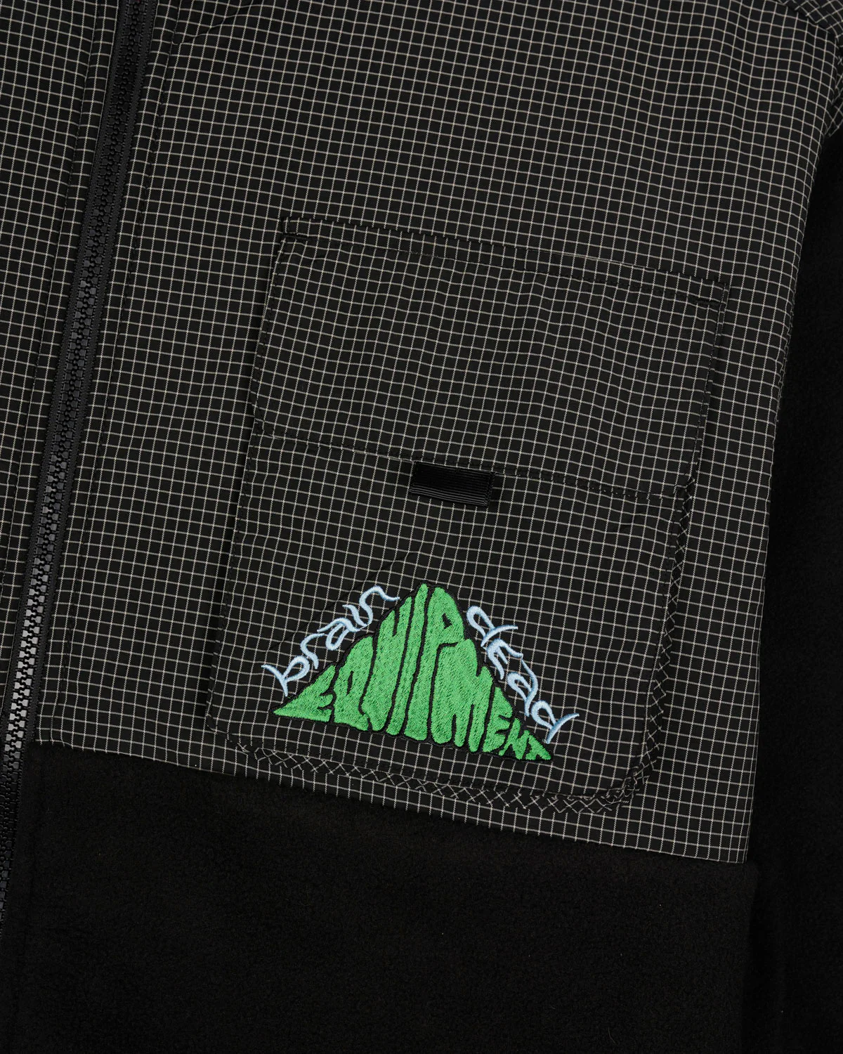 Brain Dead Equipment Ripstop Zip Fleece Jacket - Black - Image 4