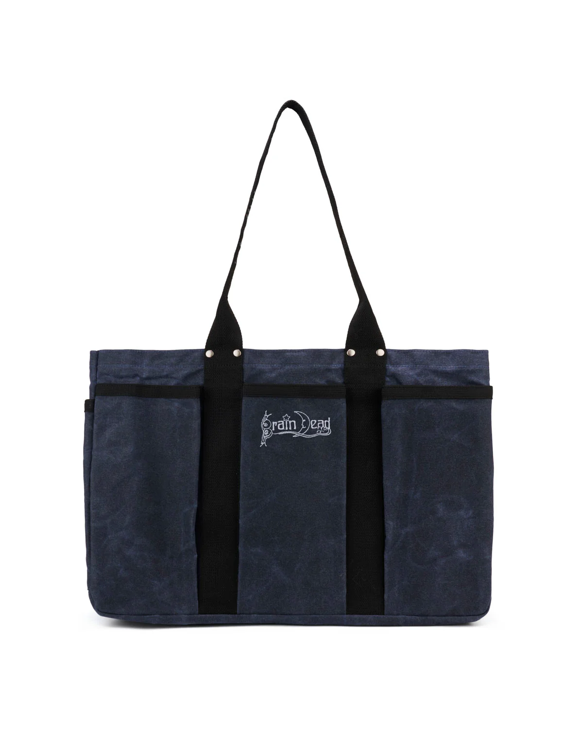 Brain Dead Equipment Waxed Canvas Tennis Tote - Navy - Image 3