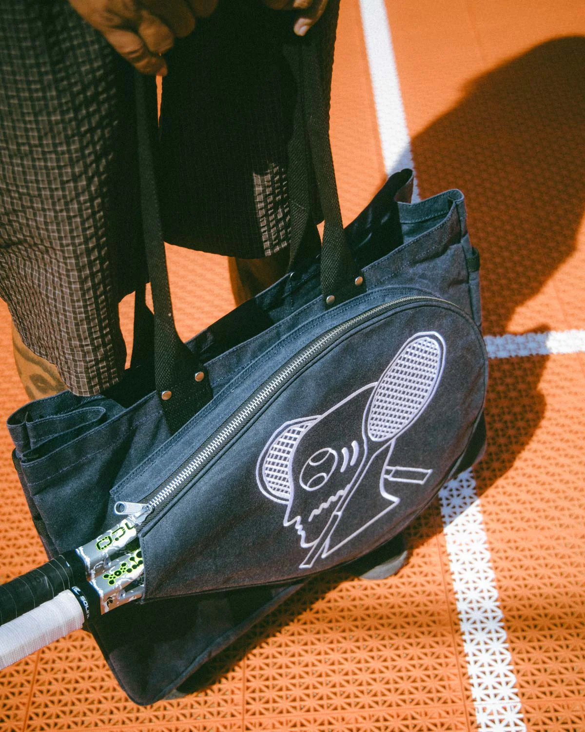 Brain Dead Equipment Waxed Canvas Tennis Tote - Navy - Image 6