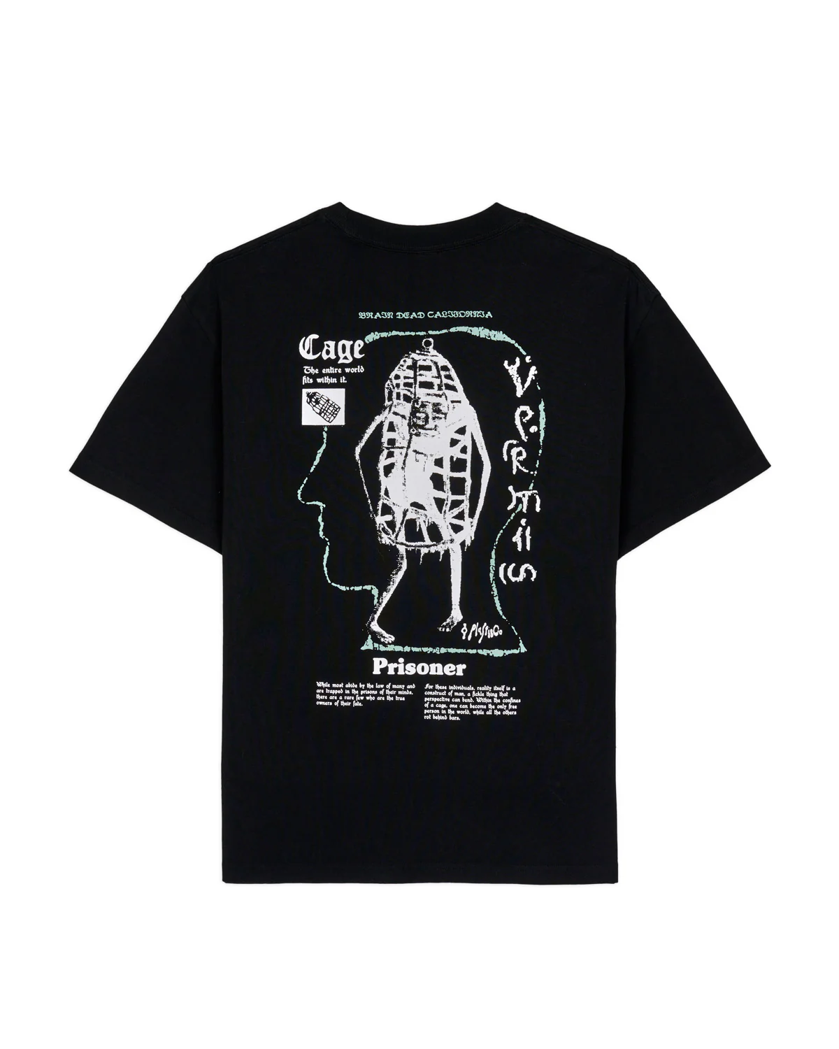Brain Dead Fantasy Games Vermis Cage T-shirt - Black - Image 2