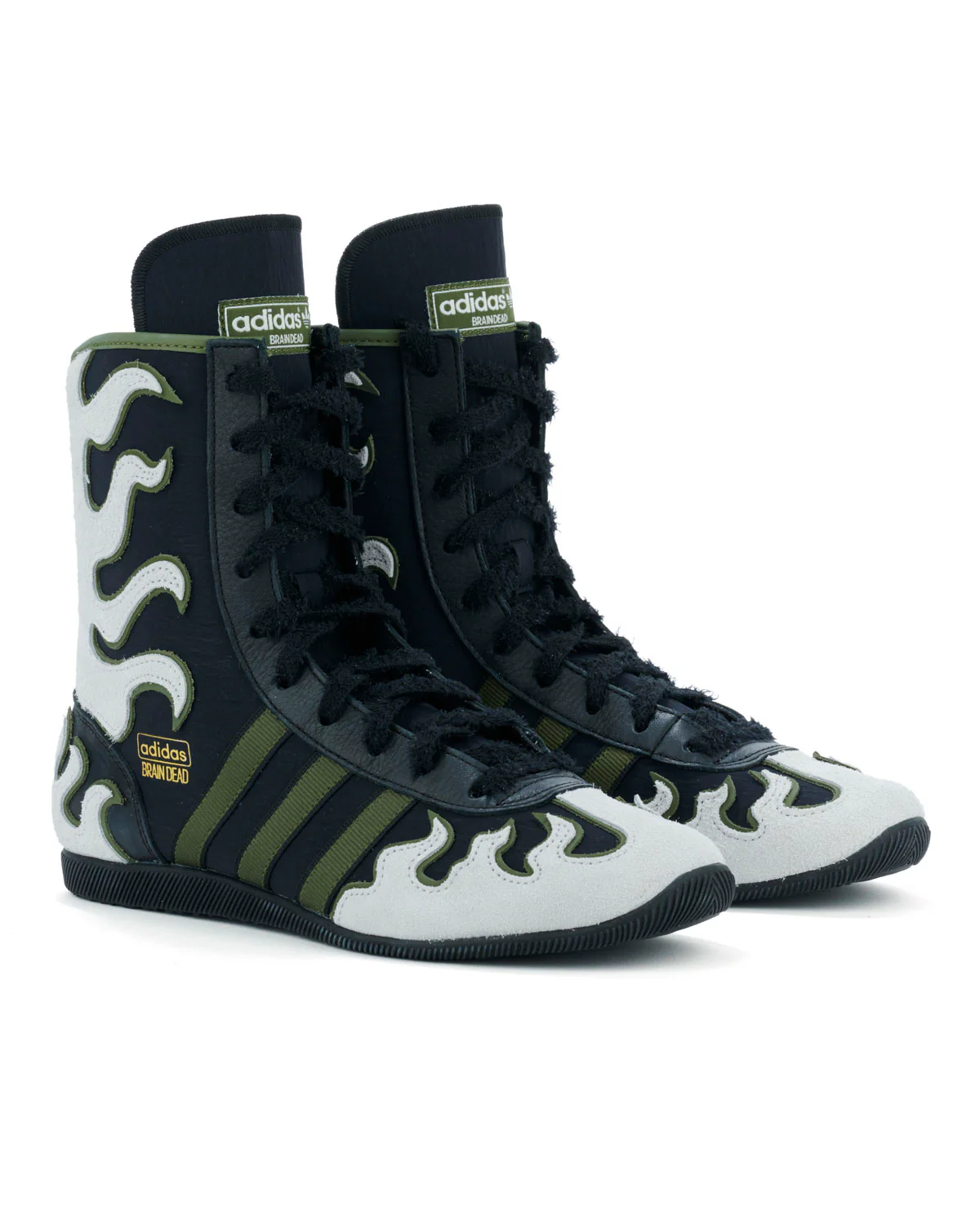 Brain Dead x adidas Japan Hi - Black/Green - Image 2