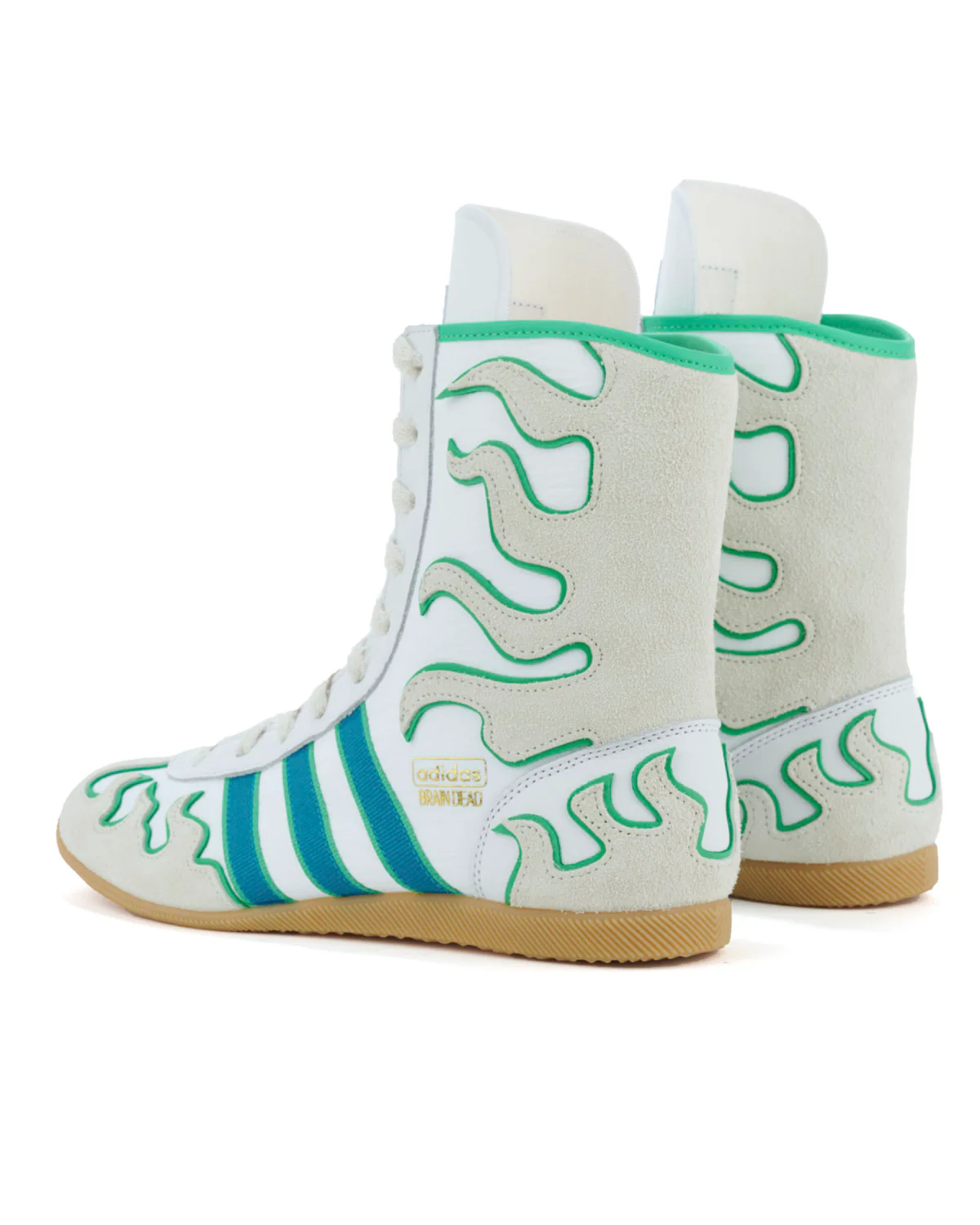 Brain Dead x adidas Japan Hi - White/Green - Image 4