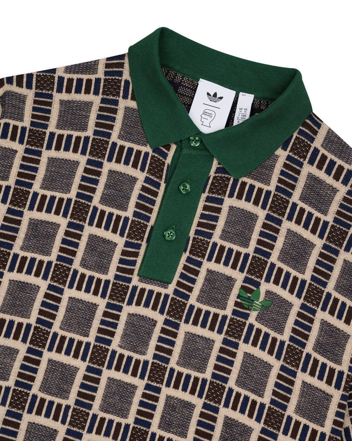 Brain Dead x adidas Polo Shirt - Brown Multi - Image 2