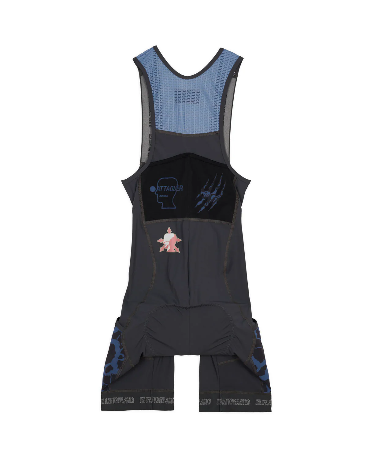 Brain Dead x Attaquer Cargo Bib - Blue Multi - Image 2