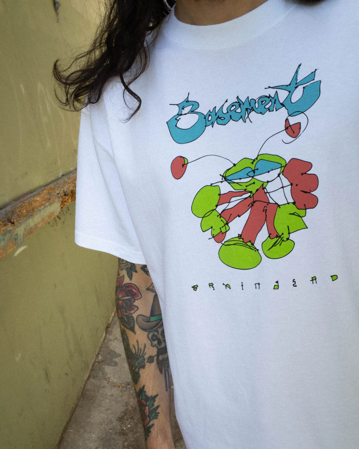 Brain Dead x Basement Sound & Fury 2025 T-shirt - White - Image 2