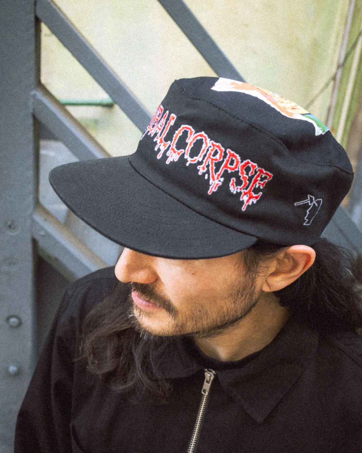 Brain Dead x Cannibal Corpse 6 Panel Hat - Black - Image 3