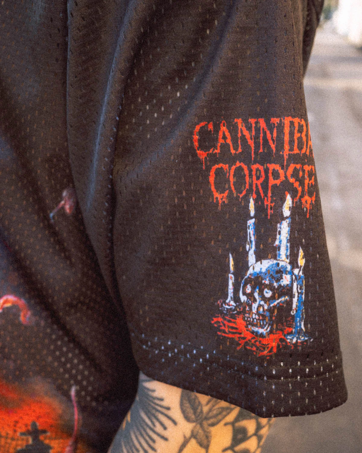 Brain Dead x Cannibal Corpse Football Jersey - Black - Image 4