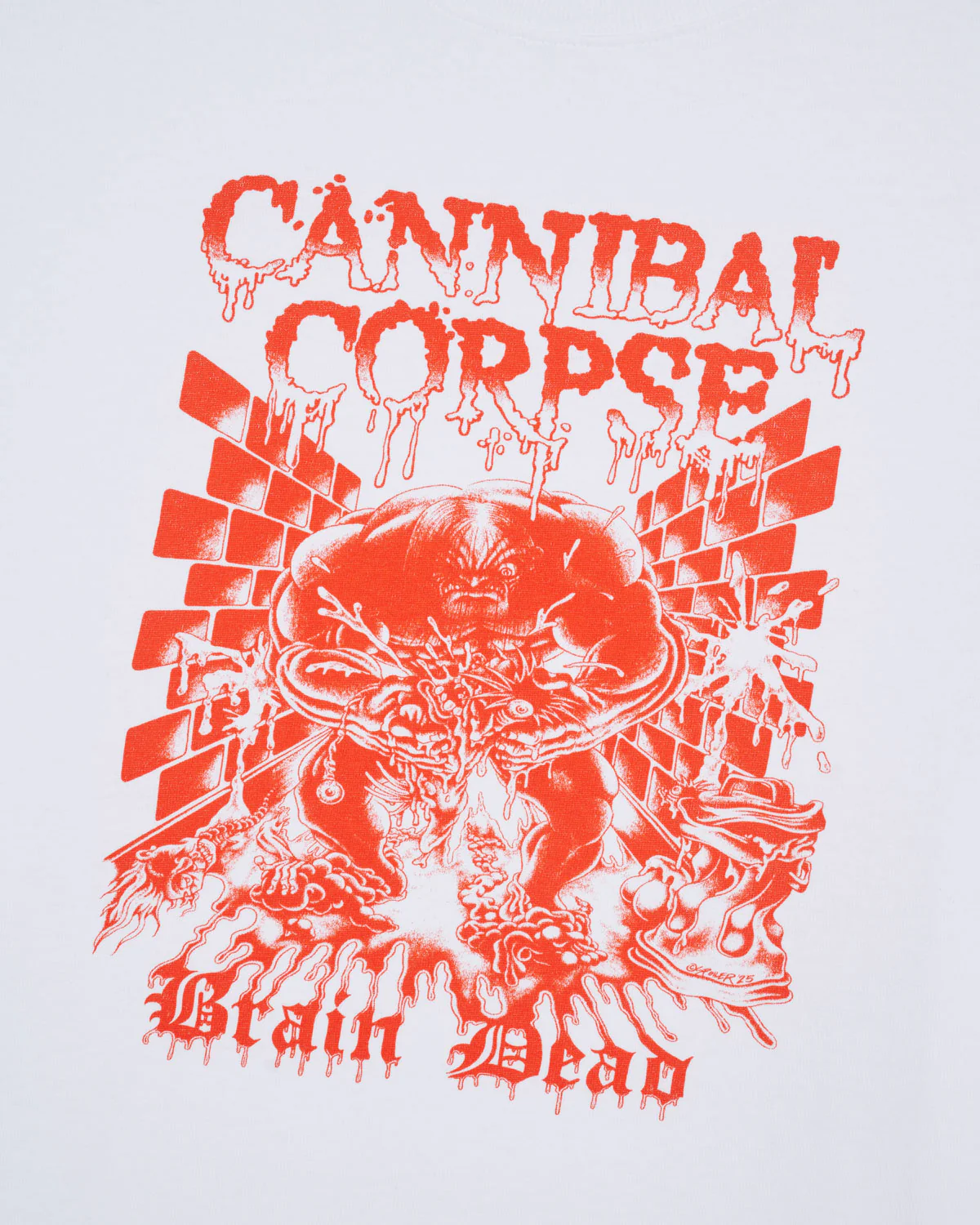 Brain Dead x Cannibal Corpse Splatter Brain T-shirt - White - Image 2
