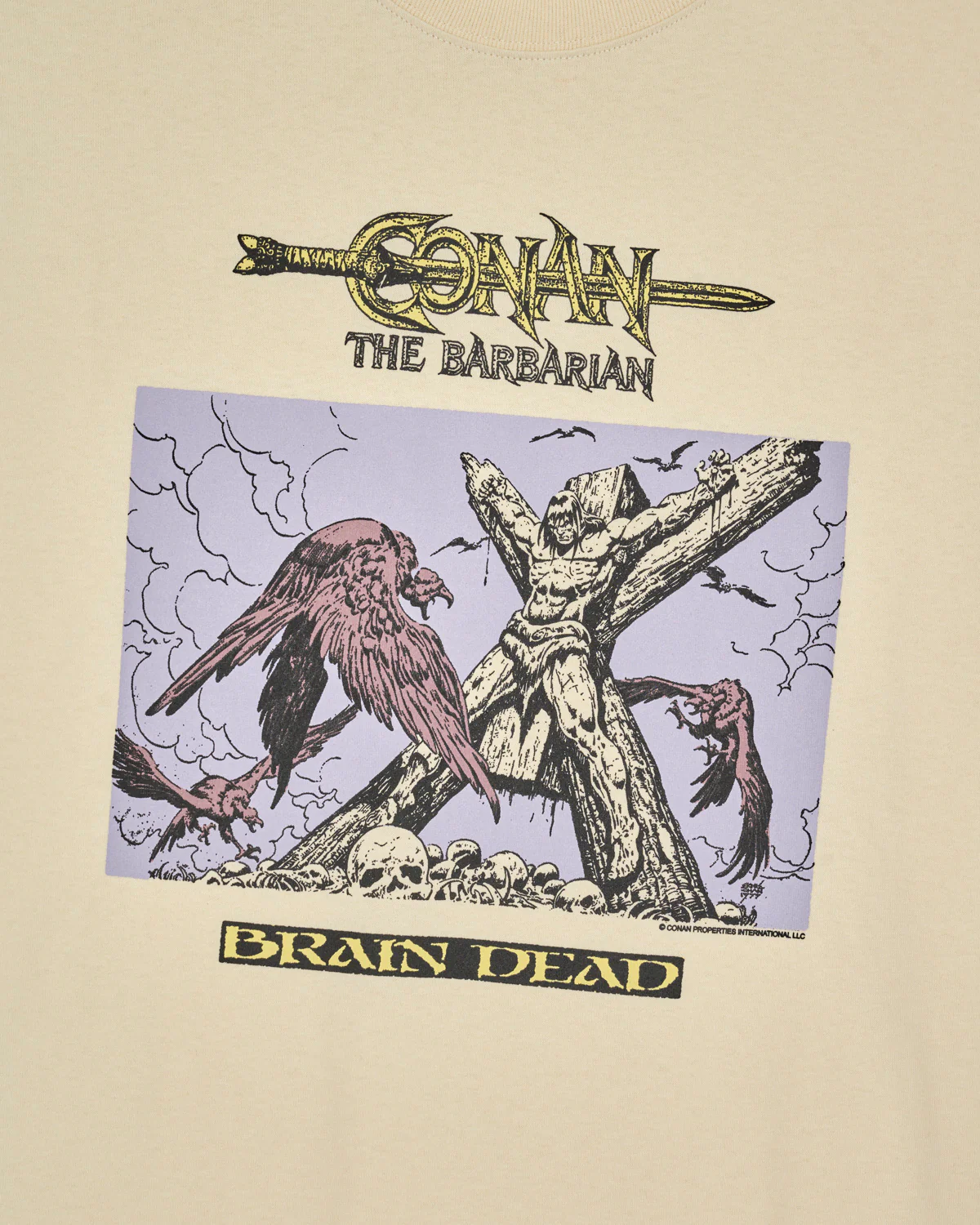 Brain Dead x Conan The Barbarian T-Shirt - Natural - Image 2