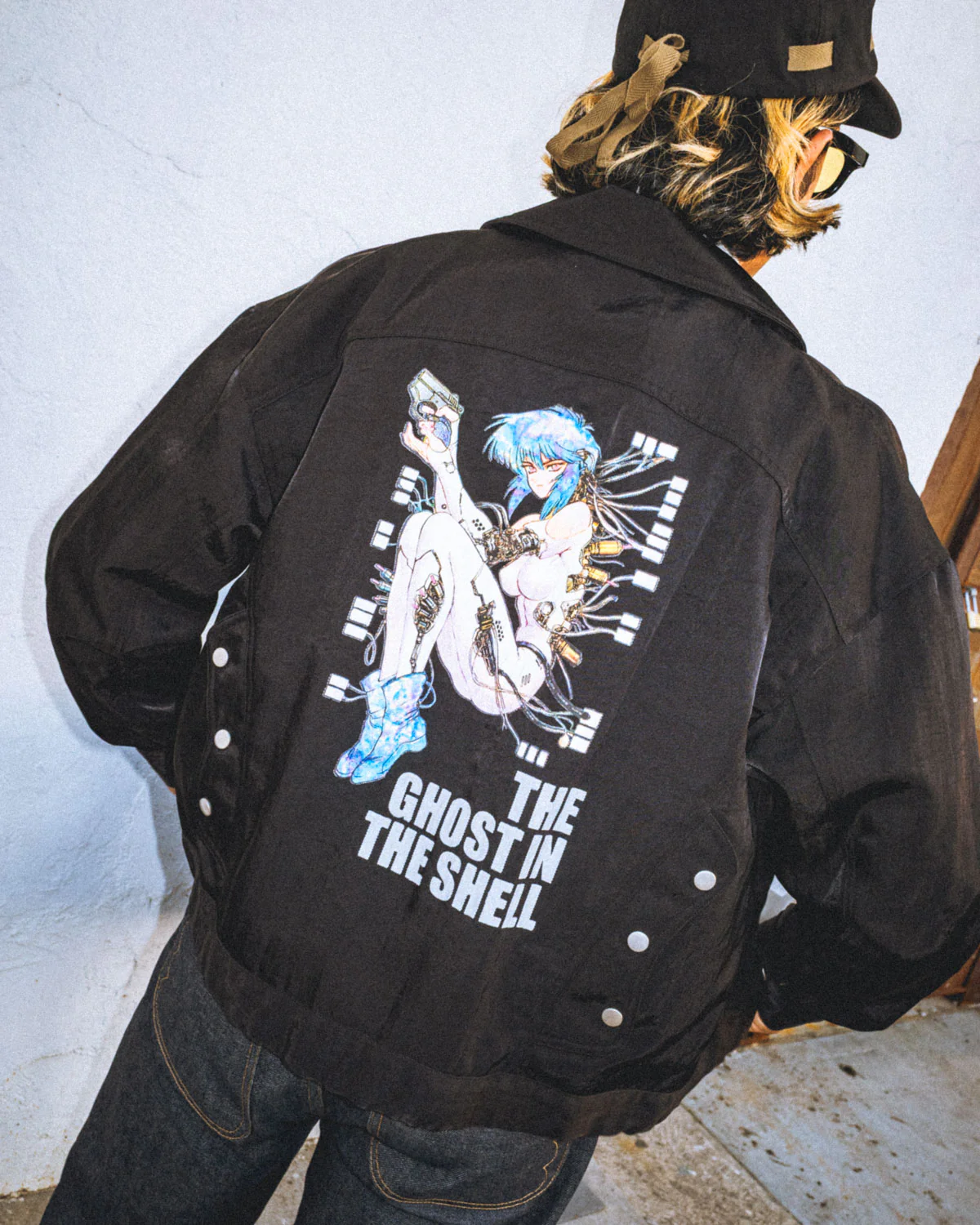 Brain Dead x Ghost In The Shell Titan Bomber Jacket - Black - Image 2