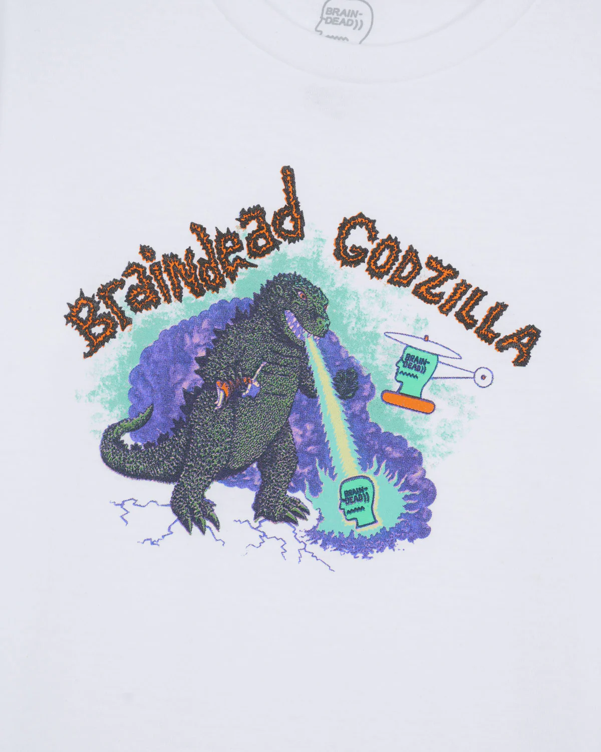Brain Dead x Godzilla Maquette Kids T-shirt - White - Image 2