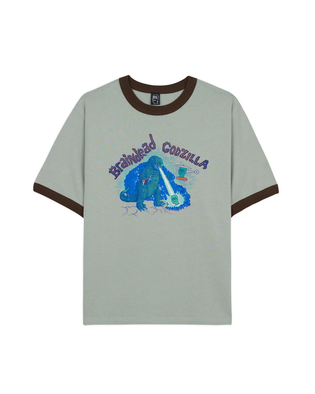 Brain Dead x Godzilla Maquette Ringer T-shirt - Washed Olive