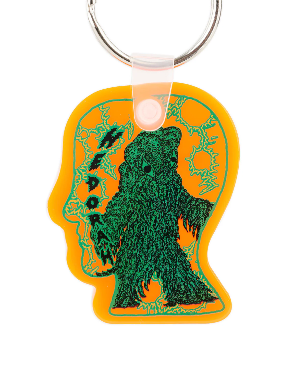 Brain Dead x Godzilla Hedorah Logohead Keychain - Clear Orange - Image 2