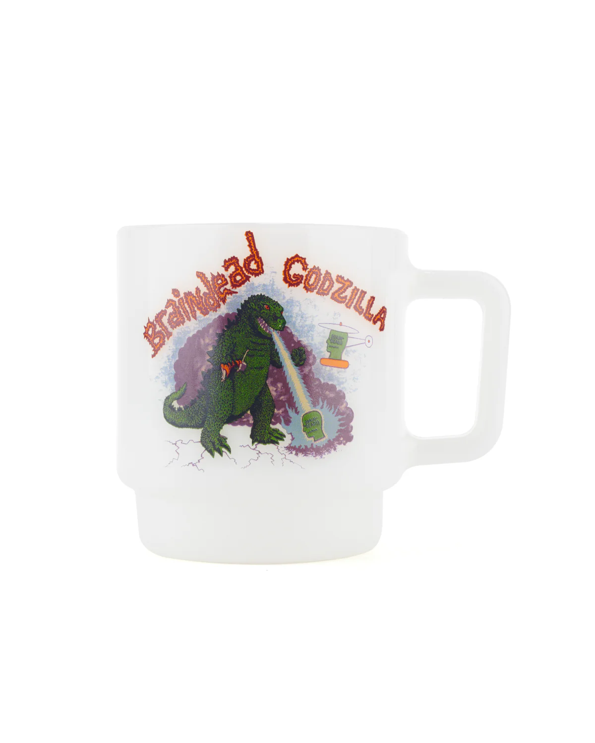 Brain Dead x Godzilla Maquette Milk Glass - White