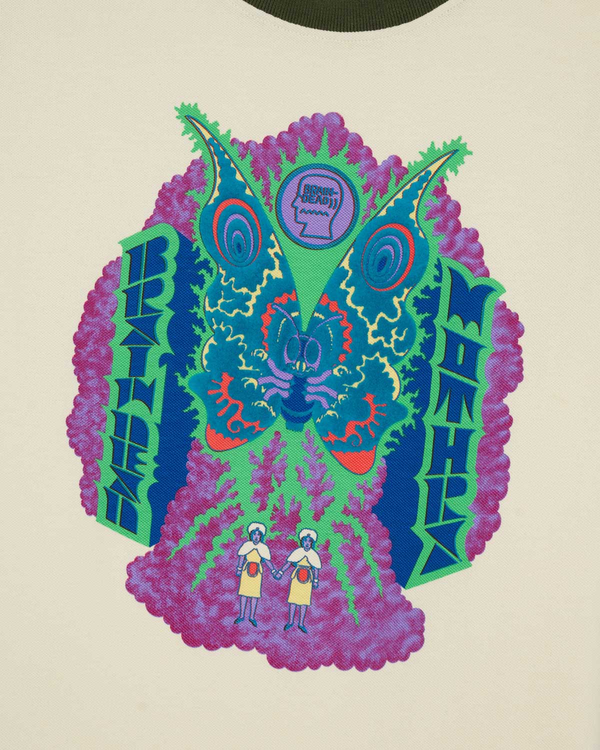 Brain Dead x Godzilla Mothra Pique Football T-shirt - Natural - Image 2