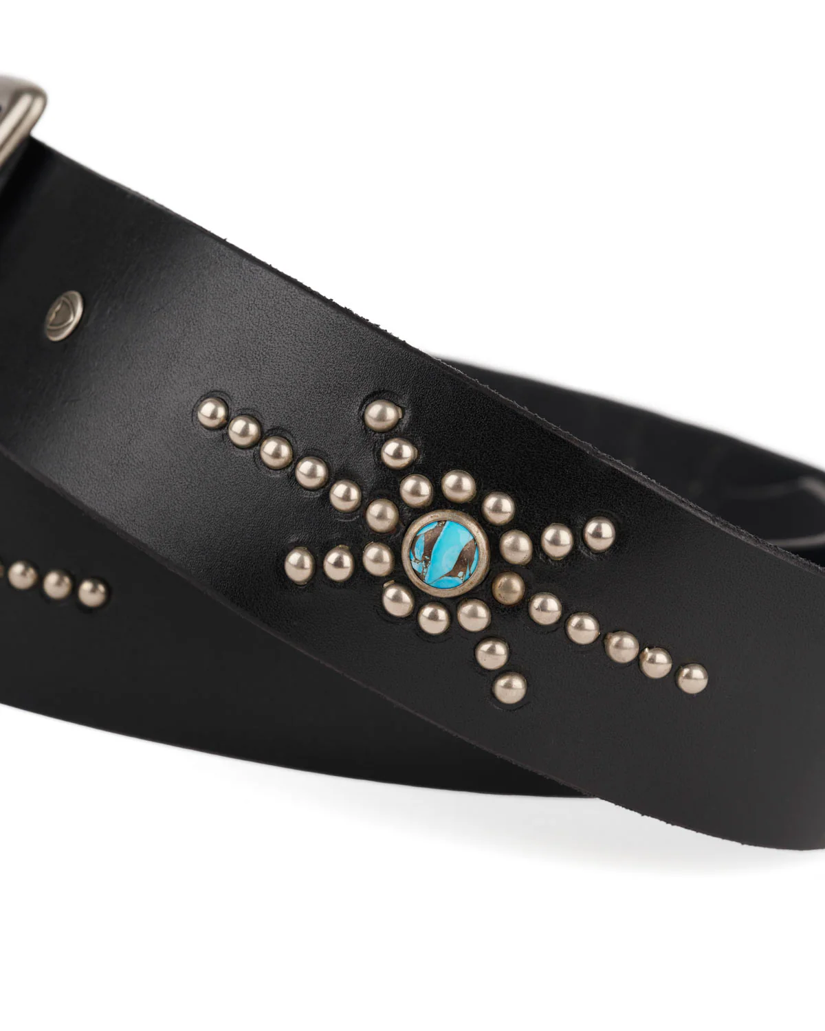 Brain Dead x Hollywood Trading Co Turquoise Studded Standard Belt - Black - Image 3