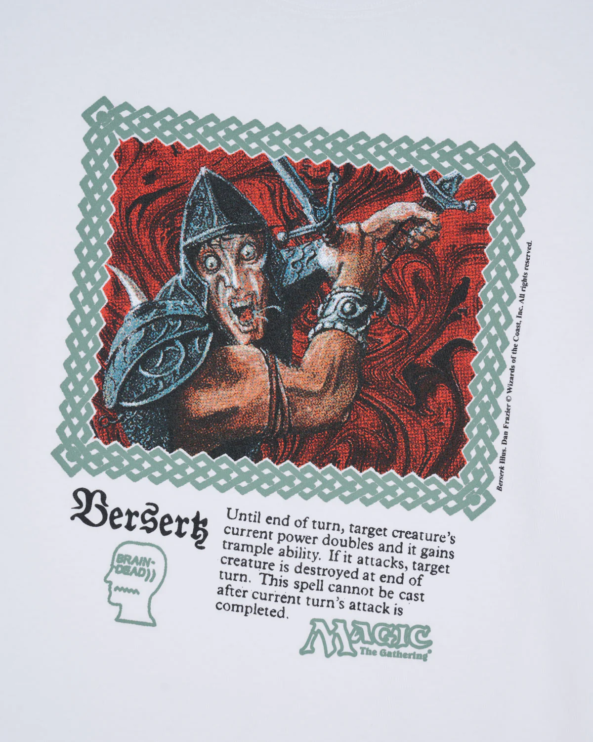 Brain Dead x Magic The Gathering Berserk T-Shirt - White - Image 2