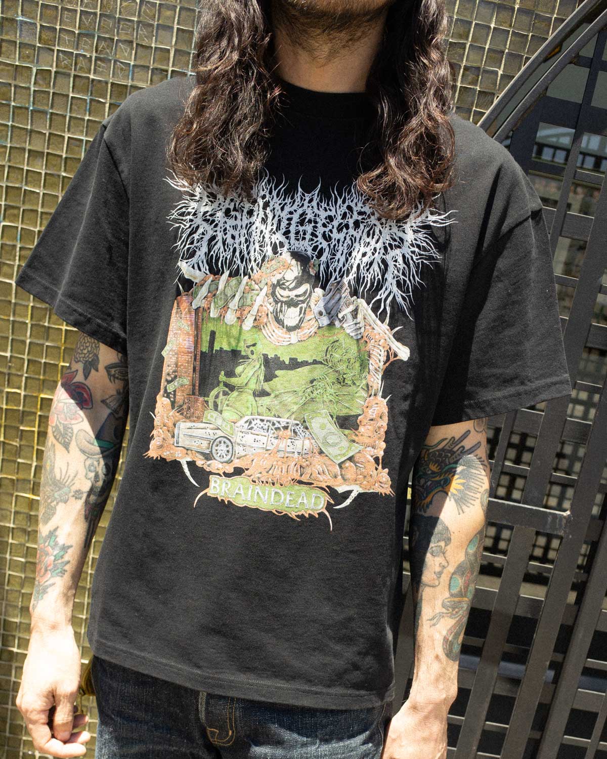 Brain Dead x Peeling Flesh Sound & Fury 2025 T-shirt - Black - Image 2
