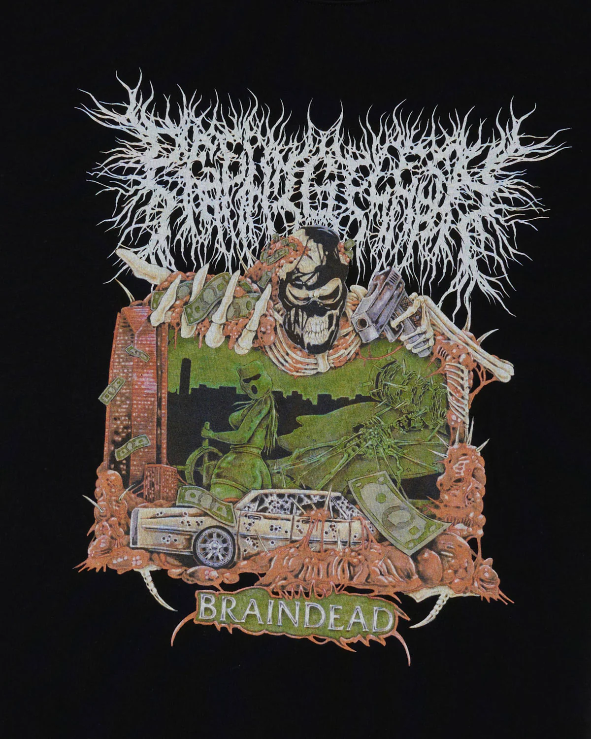 Brain Dead x Peeling Flesh Sound & Fury 2025 T-shirt - Black - Image 3
