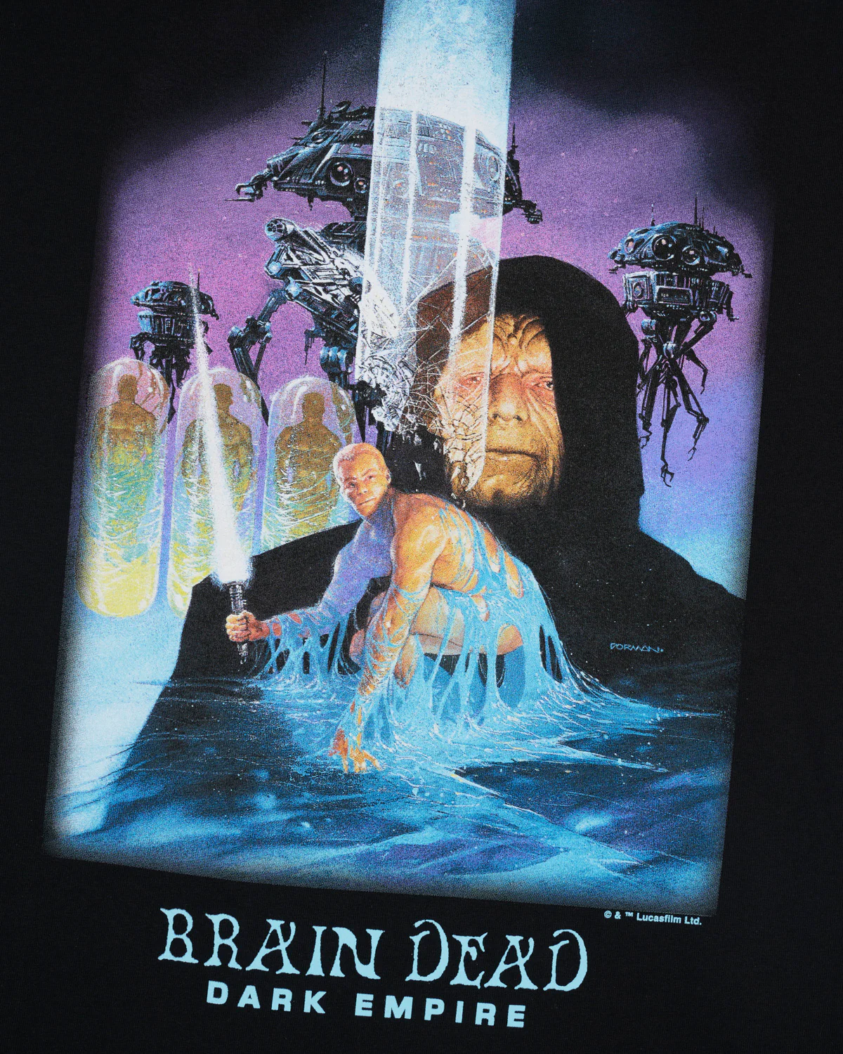 Brain Dead x Star Wars Dark Empire Bacta Tank T-shirt - Black - Image 3