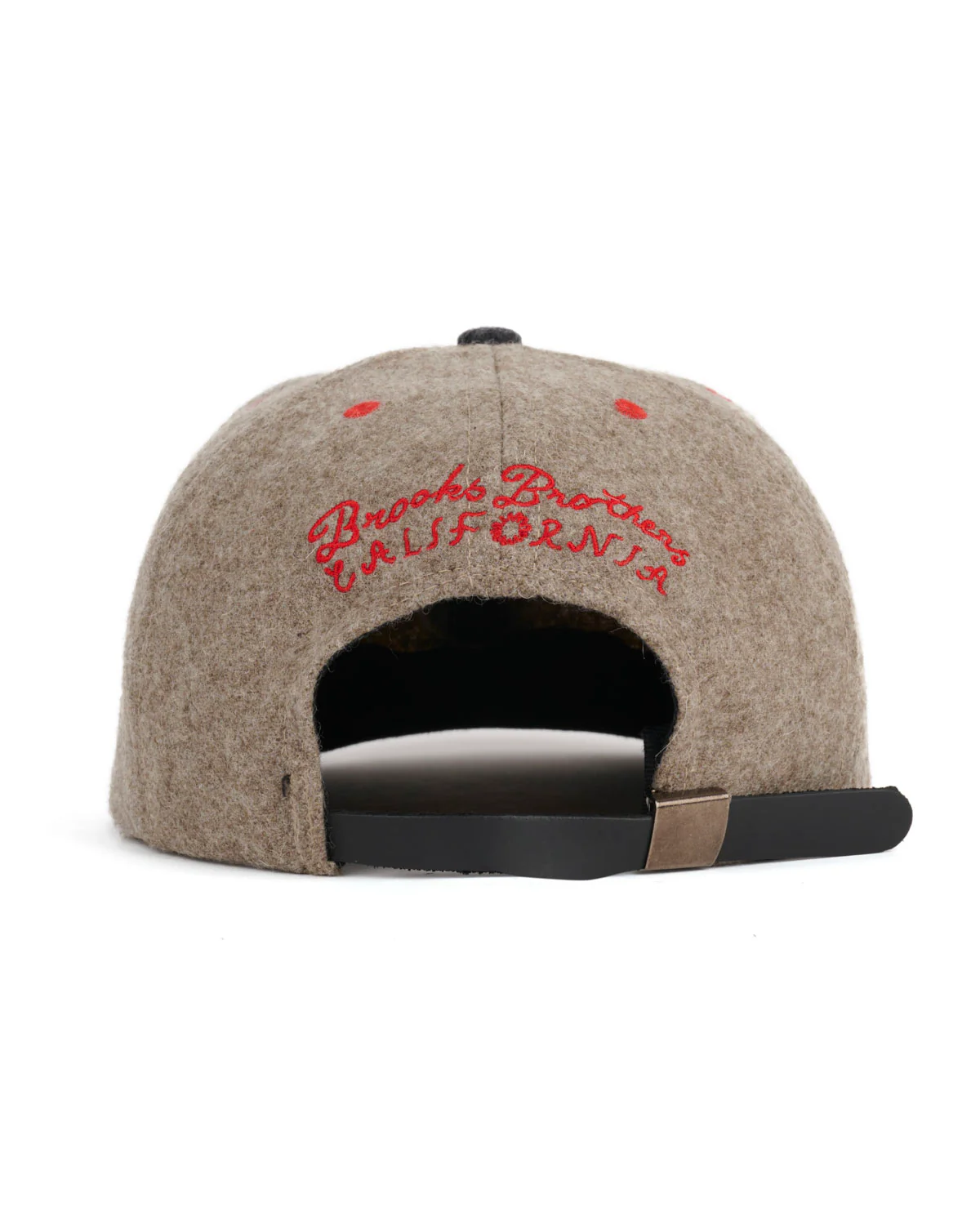 Brooks Brother California Wool Flannel Hat - Taupe/Grey - Image 2