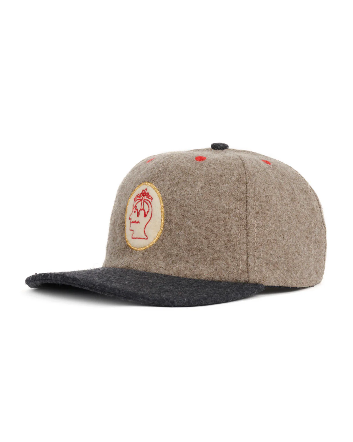 Brooks Brother California Wool Flannel Hat - Taupe/Grey - Image 3