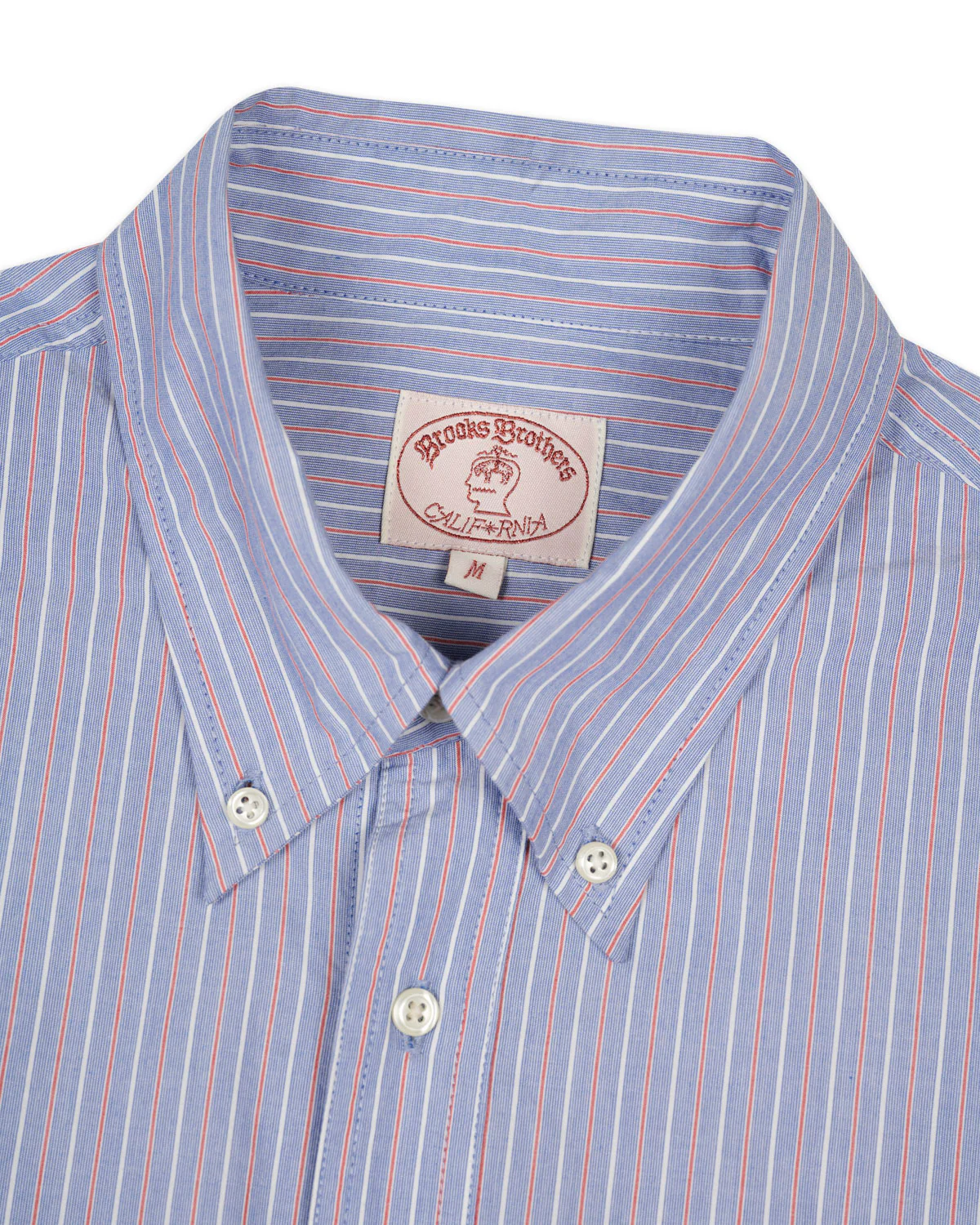 Brooks Brothers California Half Placket Oxford Button Up Shirt - Blue - Image 4
