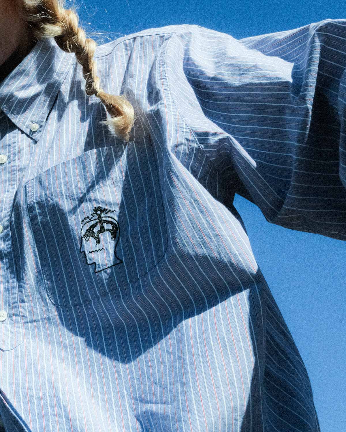Brooks Brothers California Half Placket Oxford Button Up Shirt - Blue - Image 7
