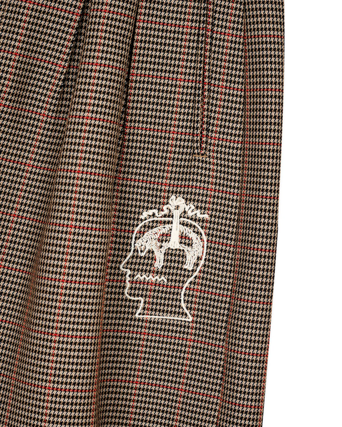 Brooks Brothers California Houndstooth Pleated Shorts - Tan - Image 3
