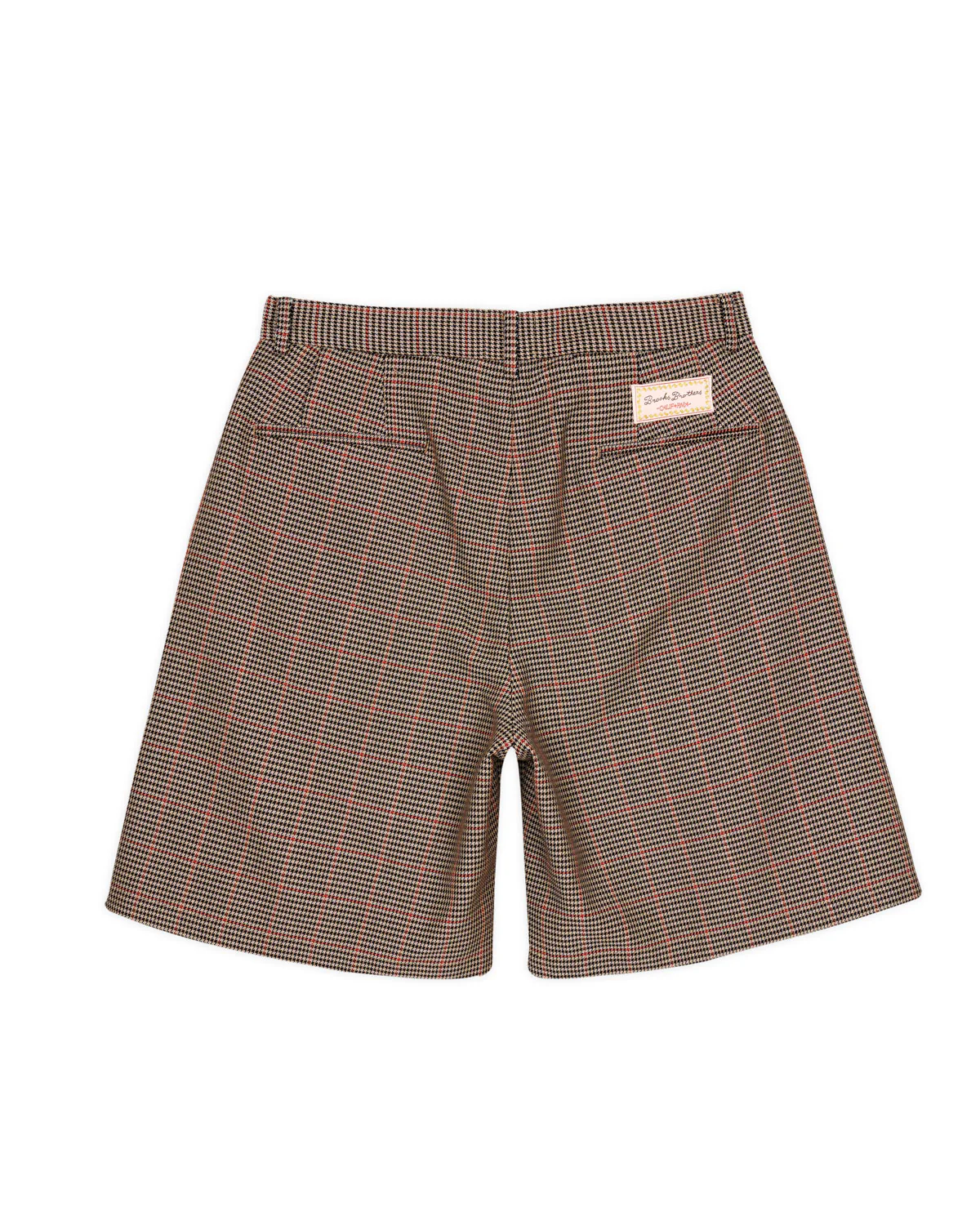 Brooks Brothers California Houndstooth Pleated Shorts - Tan - Image 4