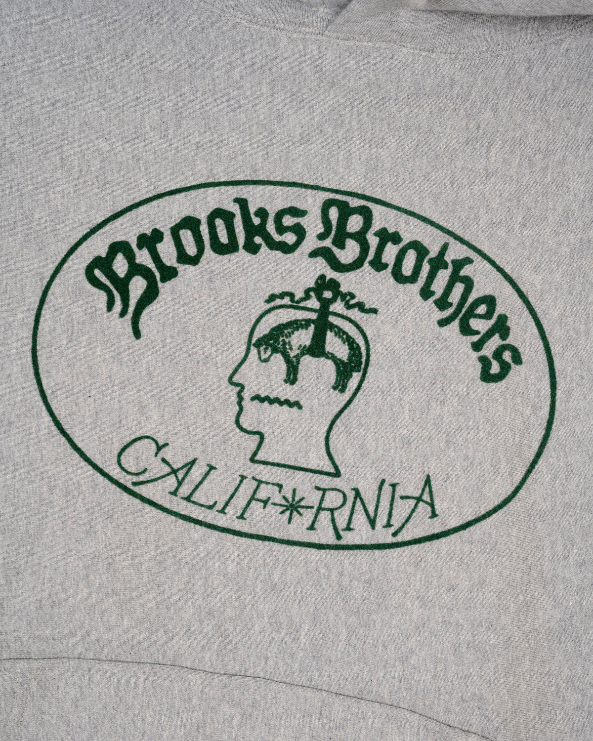 Brooks Brothers California Logo Hoodie - Heather Grey - Image 2