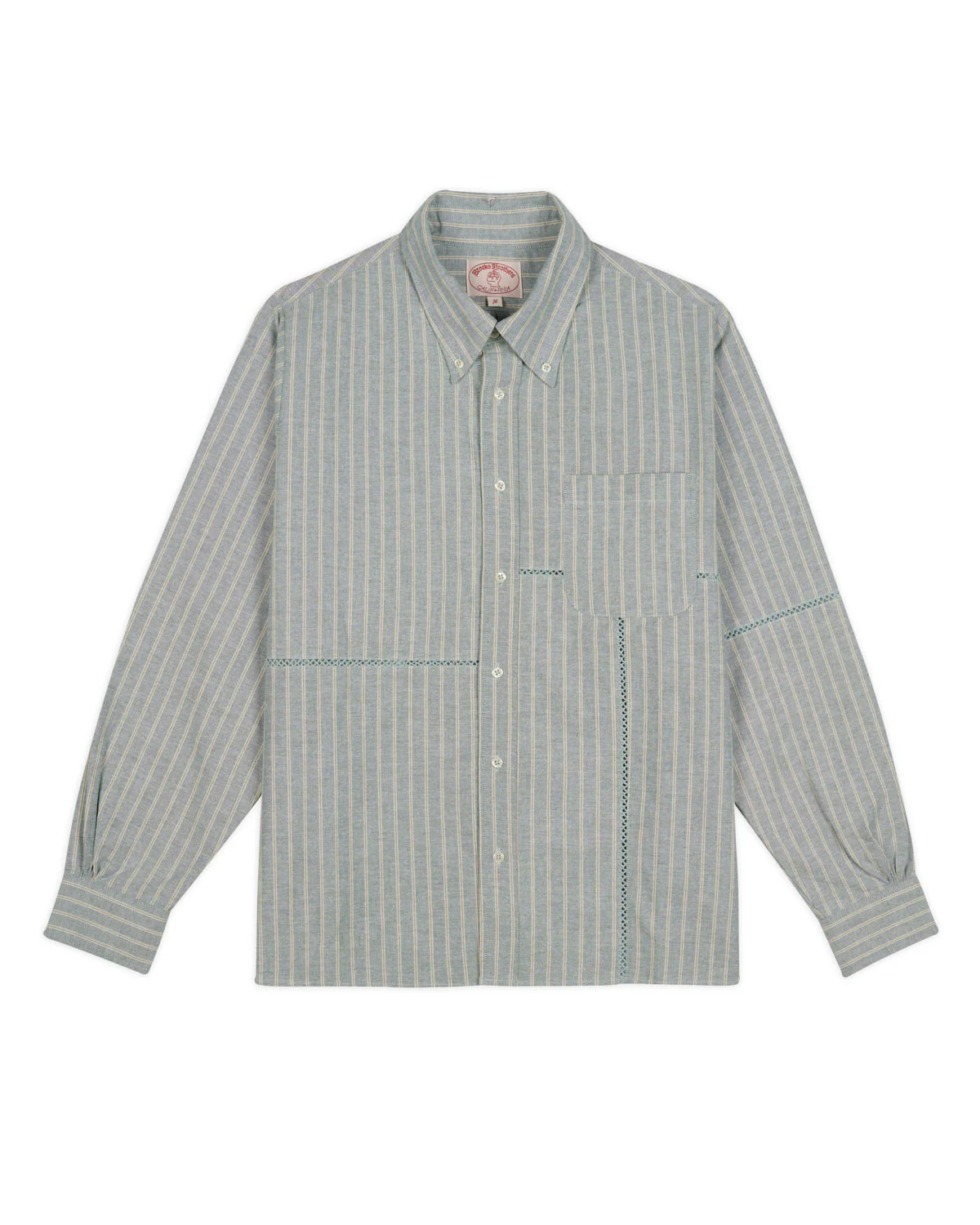 Brooks Brothers California Patchwork Oxford Button Up Shirt - Green