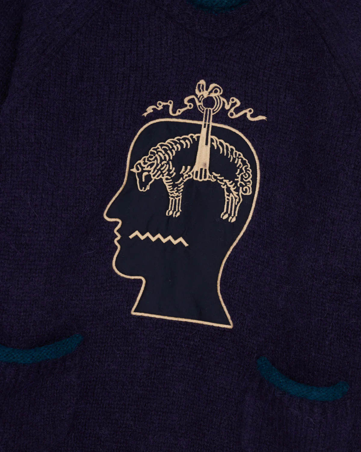 Brooks Brothers California Rolled Neck Sweater - Navy - Image 3