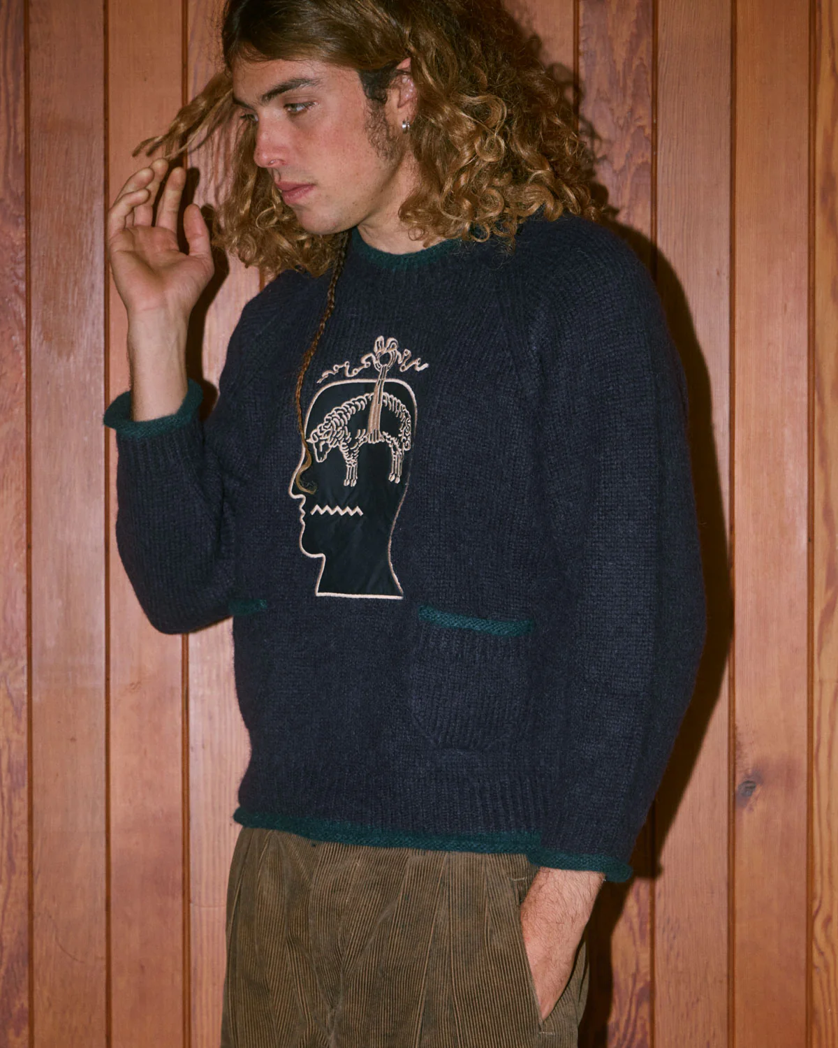 Brooks Brothers California Rolled Neck Sweater - Navy - Image 6